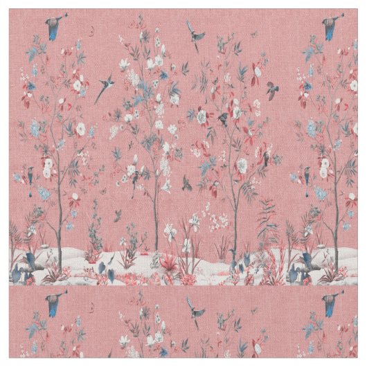 Pink Chinoiserie Stoff (Nahaufnahme)