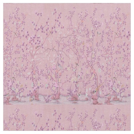 Pink Chinoiserie Stoff (Nahaufnahme)