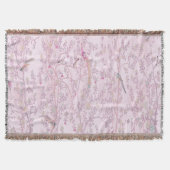 Pink Chinoiserie Throw Blanket Decke (Vorderseite)