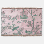 Pink Chinoiserie Throw Blanket Decke (Vorderseite)