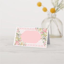 Pink Chinoiserie Trianon Platzkarte