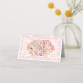 Pink Chinoiserie Trianon Platzkarte (Rückseite)
