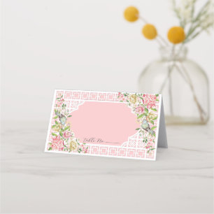 Pink Chinoiserie Trianon Platzkarte