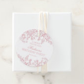 Pink Chinoiserie Vintage Blumenwelt Geburtstagskre Geschenkanhänger (Beispiel)