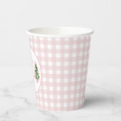 Pink Chinoiserie Weihnachtsdusche Pappbecher (Links)