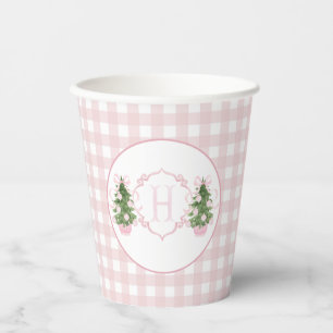 Pink Chinoiserie Weihnachtsdusche Pappbecher
