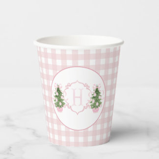 Pink Chinoiserie Weihnachtsdusche Pappbecher