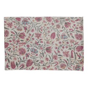 Pink Chintz Blume Boho Cottagecore Kissenbezug