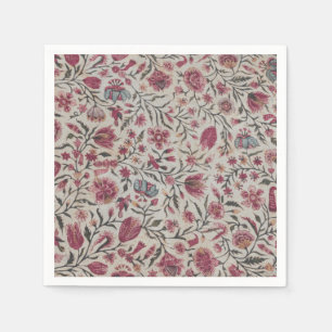 Pink Chintz Blume Boho Cottagecore Serviette