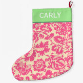 Pink Chintz Muster Großer Weihnachtsstrumpf (Rückseite)