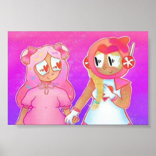 Pink Choco Cookie X Cotton Candy Cookie Poster (Vorne)