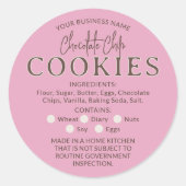 Pink Chocolate Chip Cookies Hütte Sticker (Vorderseite)