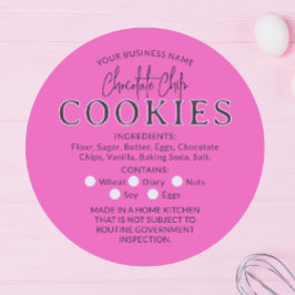 Pink Chocolate Chip Cookies Hütte Sticker