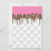 PINK CHOCOLATE TUFTED CAKE JEDEN ANLASS GEBURTSTAG EINLADUNG (Rückseite)