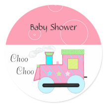 Pink Choo Choo Train Baby Dusche