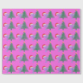 Pink Chrismukkah Wrapping Paper Roll Geschenkpapier (Flach)