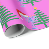 Pink Chrismukkah Wrapping Paper Roll Geschenkpapier (Rolleneckpunkt)