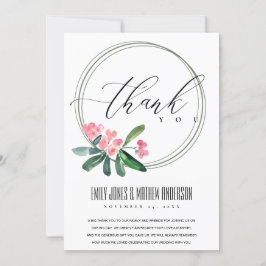 PINK CHRIST THORN CACTI BLOOM WATERCOLOR WEDD DANKESKARTE