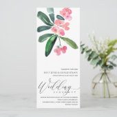 PINK CHRIST THORN CACTI BLOOM WATERCOLOR WEDD EINLADUNG (Stehend Vorderseite)