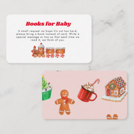 Pink Christma Books for Baby Shooting Card Begleitkarte
