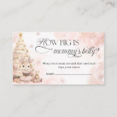 Pink Christmas Baby Deer Wie groß ist Mama's Bauch Begleitkarte (Vorderseite)