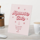 Pink Christmas Baby Dusche Momosa Bar Sockelschild (In SItu)
