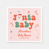 Pink Christmas Baby Girl Dusche Serviette (Vorderseite)