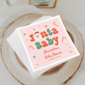 Pink Christmas Baby Girl Dusche Serviette