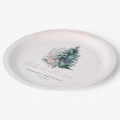 Pink Christmas Baby its cold outside Pappteller (Schrägansicht)