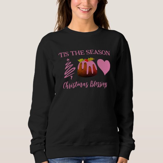 Pink CHRISTMAS BLESSINS Sweatshirt (Vorderseite)