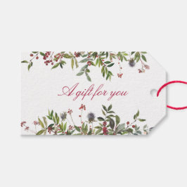 Pink Christmas Border Holiday Geschenk Tag Geschenkanhänger