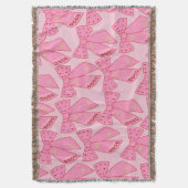 Pink Christmas Bows Decke (Vorderseite Vertikal)