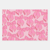 Pink Christmas Bows Geschenkpapier Set (Vorderseite 3)