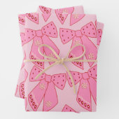Pink Christmas Bows Geschenkpapier Set (Beispiel)
