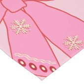 Pink Christmas Bows Kurzer Tischläufer (Ecke)