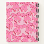 Pink Christmas Bows Notizblock (Rückseite)
