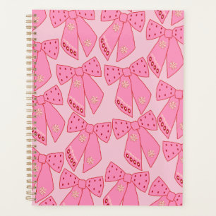 Pink Christmas Bows Planer