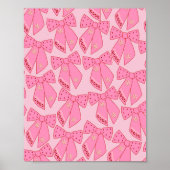 Pink Christmas Bows Poster (Vorne)