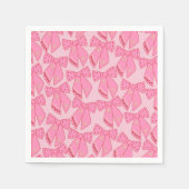 Pink Christmas Bows Serviette (Vorderseite)