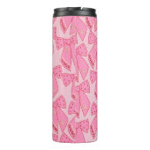 Pink Christmas Bows Thermosbecher (Rückseite)