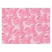 Pink Christmas Bows Tischdecke (Vorderseite (Horizontal))