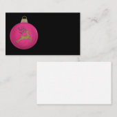PINK CHRISTMAS BUBBLE VISITENKARTE (Vorne/Hinten)