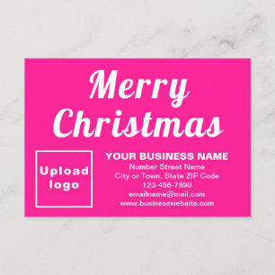 Pink   Christmas   Business   Small Flat Gruß Karte