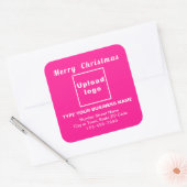 Pink Christmas Business Square Sticker (Umschlag)