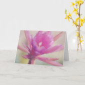 Pink Christmas Cactus Blume Art Note Card Karte (Gelbe Blume)