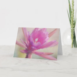 Pink Christmas Cactus Blume Art Note Card Karte
