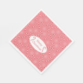 Pink Christmas Candy Paper Napkins Serviette (Ecke)