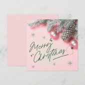 Pink Christmas Card (Vorne/Hinten)