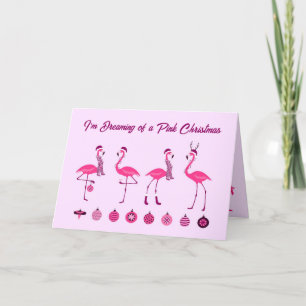 Pink Christmas Card Dankeskarte