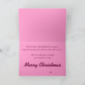 Pink Christmas Card Feiertagskarte (Innenseite)
